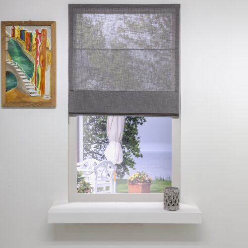 Het Vouwgordijntje - Vouwgordijn transparant - Korrel Antraciet